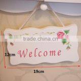 Welcome Card Handmade Wood Doorplate for Shop thumbnail-1