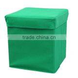 Fabric Folding Storage Ottoman Green Foot Rest Stool Footrest thumbnail-1