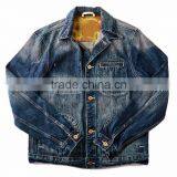 Top Design Custom Two Pocket Metal Button Plain Unisex Denim Jacket For Men And Women thumbnail-2