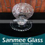 Hot Sale Embossed Glass Ice Cream Cup for Wholesale thumbnail-2