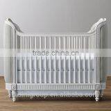 American Style Elegant Cot Baby Bed, New Classical Solid Wood Baby Crib thumbnail-3