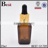 15ml 30ml Empty Beautiful Square Glass Dropper Bottle Comestic Packaging Aluminium Cap Square Glass Dropper Bottle Free Sample thumbnail-3