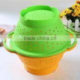 Silicone Folding Bowl Vegetable Wash Basket Friut Basin thumbnail-5