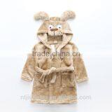 Baby Kids Children Animal Hooded Plush/Coral Fleece Bathrobe,Cute Animal Head Hooded Print Bathrobe thumbnail-1