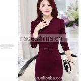 2016 Customized Manufactorying Fashionable Custom Fit Middle-aged Ladies Dress thumbnail-1