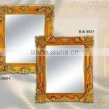 Resin Ornate Rectangle Design Solid Wood Country Style Mirror