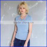 Factory Direct Sale 100% Cotton Women Polo T-shirt/tshirt Wholesale thumbnail-1