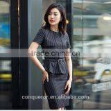 Office Ladies Short Sleeve Work Wear Blouse and Skirt Uniform thumbnail-1