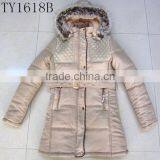Lady Long Style Coat Winter Jacket With Fur Hoody thumbnail-1