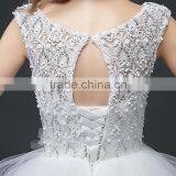 MGOO High Quality Customized Robe Marriage Wedding Dress Sleeves Empire Waist Elegant Tulle Crystal Ball Gown thumbnail-5