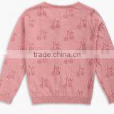 Pink Berry Crocheted Pattern Infant Toddler Baby Girls Cardigan Sweater thumbnail-2