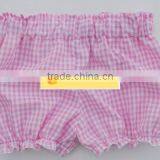 European and American Baby Girl Short Hot Pants Summer Kids Pink Gingham Ruffle Pants thumbnail-1