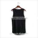 Women Black Plus Size Round Hem Tear Holes Tops Longline Tank Top thumbnail-3