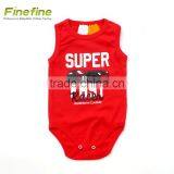 Eco Friendly Baby Clothes Unisex Sleeveless Organic Baby Romper thumbnail-5