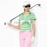 Women Custom Striped Golf Polo Shirt thumbnail-1
