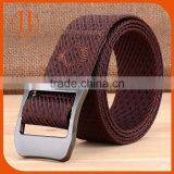 Wholesale outdoor leisure young man alloy buckle jacquard nylon belt