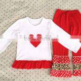 Autumm Baby Clothes Set Beautiful Kids Clothes Boutique Valentine's Day Girls Outfits thumbnail-1