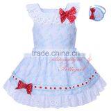 2 Red Bows Girl Daily Wear Dress Kids Clothes thumbnail-1