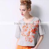 Wholesale Fashion Embroider Women's Crop Top thumbnail-2
