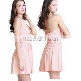 Summer Halter Mini Dresses Women Backless Sexy Casual Dresses 2016 for Wholesale thumbnail-2