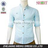 2016 Latest Design Custom Elegant Sim Fit Mandarin Collar Linen Shirt thumbnail-1