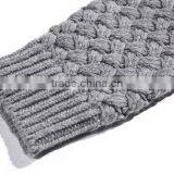 Simple Round Neck Gray Custom Knitting Mens Wool Sweater With Low Prices thumbnail-6