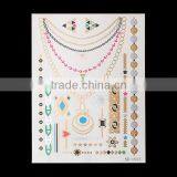 High Quanlity Removable Waterproof Metallic Colorful Temporary Skin Tattoo Sticker thumbnail-2