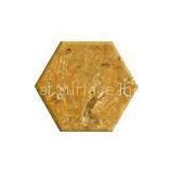 Gloss ( 1500grit without wax ) Yellow Hexagon Marble Acrylic Sheet Tiles 12mm