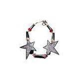 Fashionable Black Sterling Silver Pave Infinity Rhinestone Star Bracelets For Women