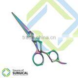 Professional Barber Scissors | Laser Graphic, Blue Plasma Coating, Razor Scissors B-BRS-85