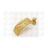 Stainless Steel Jewelry Arc Earrings , Gold Hoop Earrings 18k Clear CZ thumbnail-1