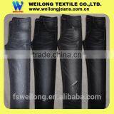 M0045E-1-B 2016 Popuplar Sulfur Black Double Layer Fake Knitted Denim Fabric for Men Jeans thumbnail-1