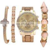 New Arrival Fashion Beautiful Fancy Ladies Gold Bracelet Watch thumbnail-3