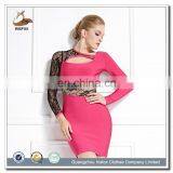 Latest Casual Pink Bodycon Lace Back Dresses Cocktail thumbnail-3