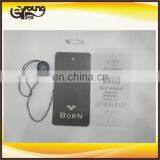 White Printed Paper Hang Tag for Gaments With String and Pin
