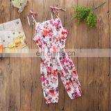 Girl Full Flower Design Jumpsuit Baby Sleeveless Summer Romper 2Colors 5Size for 2-7T thumbnail-4