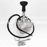HQP-SY03 HongQiang Wholesale Acrylic Round Shape Hookah Gift Set With LED Light thumbnail-2