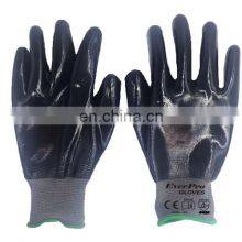 Waterproof Black Nitrile Gloves With Fully Dipping thumbnail-2