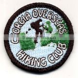 hiking club embroidery patches club logo patch