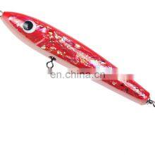 20cm/90g Hot Sale Hard Buddy Wooden GT Surface Lures Deep Sea Handmade Fishing Artificial Baits Top Water Pencil Lures thumbnail-2