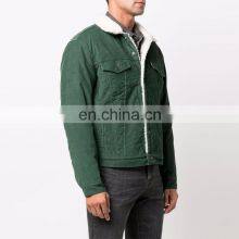 YIHAO Wholesale OEM Custom Denim Plus Fleece Jacket Unisex Denim Jacket thumbnail-2