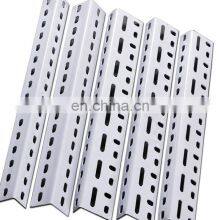 Cheap Price Perforated Holes 38*38mm Equal Unequal Powder Coated Slotted Angle Steel Bars