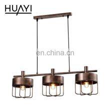 HUAYI New Design Vintage Style Iron Indoor 5W 15W Living Room Kitchen Hanging LED Pendant Light thumbnail-3