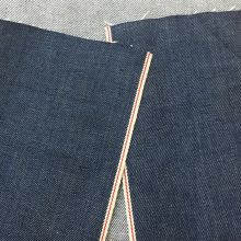 13oz Natural Indigo Dyed Warp Weft White Salvage Denim Fabric W621070-1