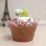 Custom Paper Wholesale Wedding Cupcake Wrapper Laser Cut thumbnail-4