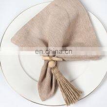 Party Tableware & Decorations Decorative Macrame Napkin Ring Handmade Wood Table Napkin Rings thumbnail-2