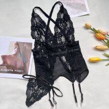 Women See-through Lace 2 Piece Sexy Lingerie thumbnail-2