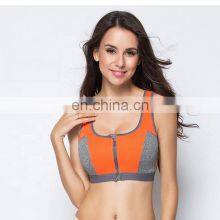 Women Zipper Push Up Sports Bras Running Vest Gym Workout Running Tops Sportswear Yoga Sport Top thumbnail-4