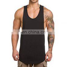 Army Green Plain Tank Top for Men Cotton Spandex Jersey Tanks Wholesale Gym Wear thumbnail-3