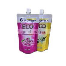 Packaging Liquid Bags Doypack 8oz 12oz Cleaning Bleach Detergent Custom Refillable Spout Packaging Aluminium Spout Pouch Polybag thumbnail-4